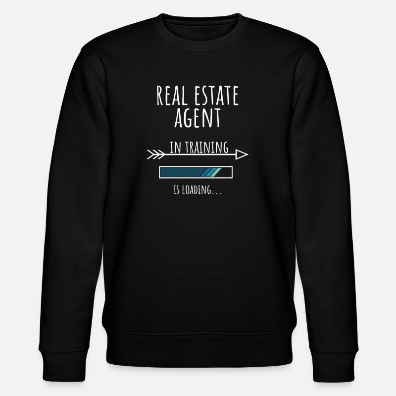 Real Estate Agent Gift Profession Education - Stanley/Stella CHANGER Unisex Organic Sweatshirt - black