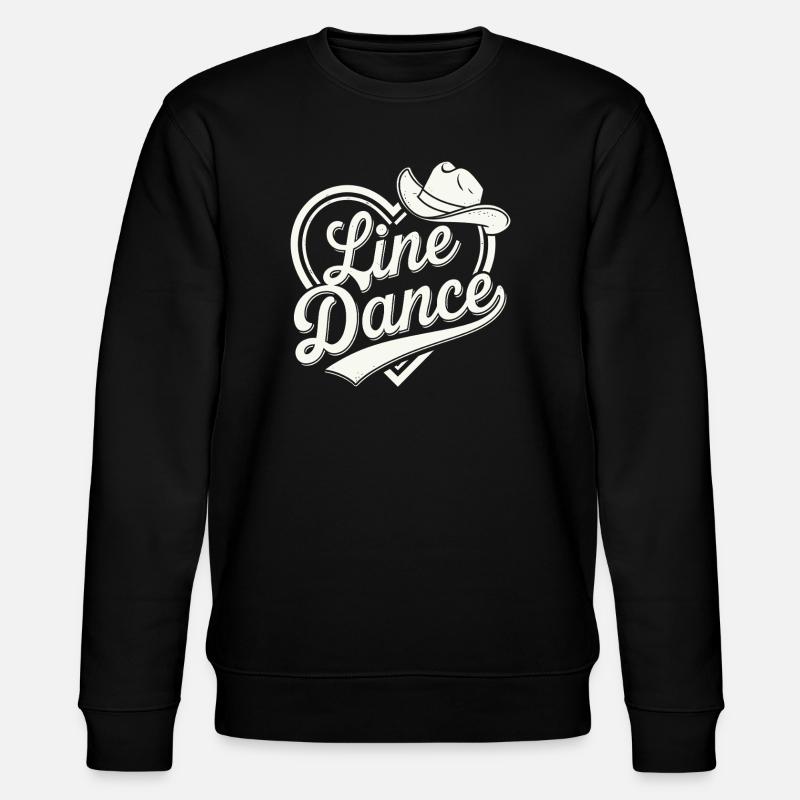 Line Dance Cowboy Design - Stanley/Stella CHANGER Unisex Organic Sweatshirt - black