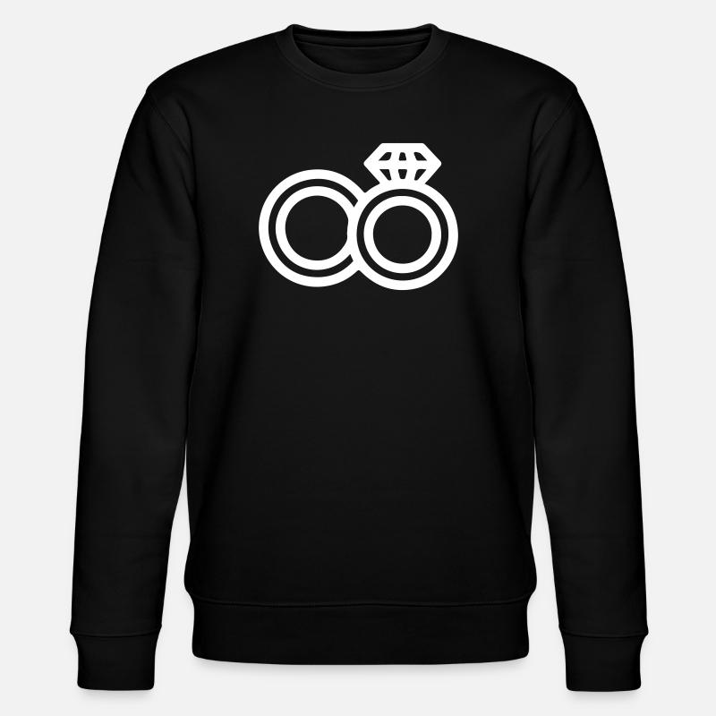 Eheringe Hochzeitsringe - Stanley/Stella Unisex Bio-Sweatshirt CHANGER  - Schwarz