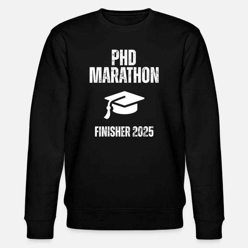 PhD Marathon Finisher 2025 - Stanley/Stella Unisex Bio-Sweatshirt CHANGER  - Schwarz