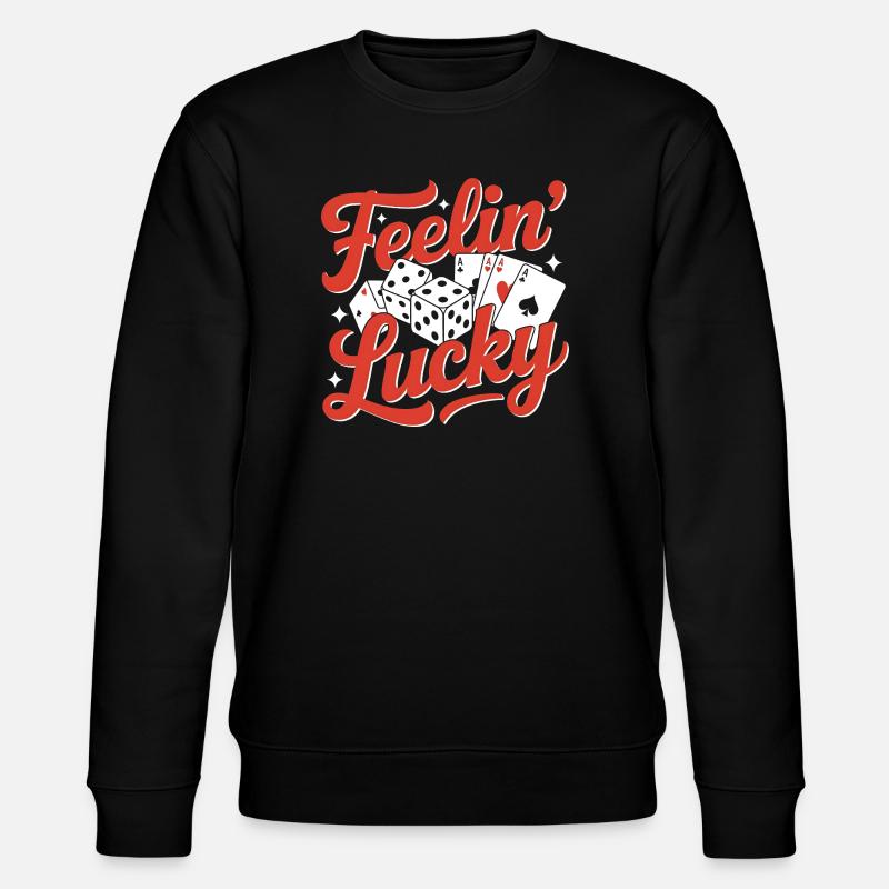 Feelin Glückswürfelkarten-Design - Stanley/Stella Unisex Bio-Sweatshirt CHANGER  - Schwarz