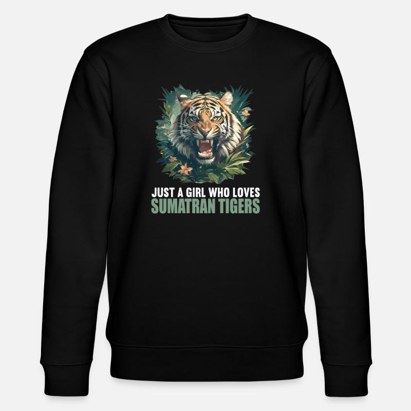 Sumatra-Tiger - Stanley/Stella Unisex Bio-Sweatshirt CHANGER  - Schwarz