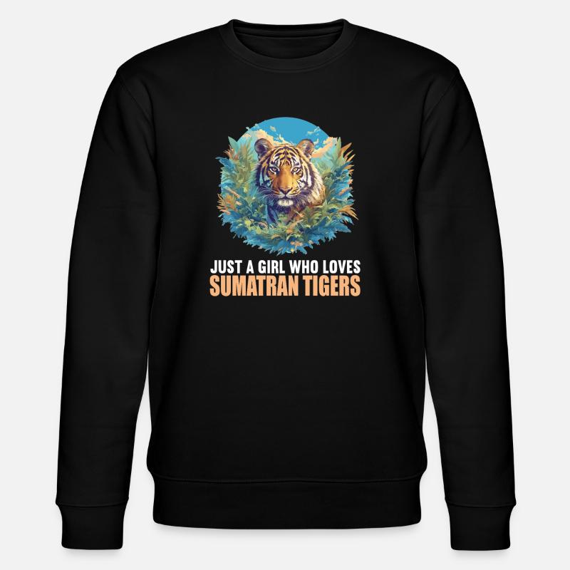 Sumatra-Tiger - Stanley/Stella Unisex Bio-Sweatshirt CHANGER  - Schwarz