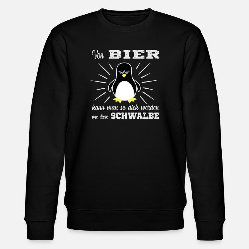 Bier Pinguin - Stanley/Stella Unisex Bio-Sweatshirt CHANGER  - Schwarz