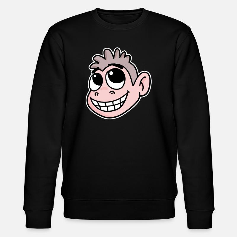 Funny Monkey Head - Stanley/Stella CHANGER Unisex Organic Sweatshirt - black