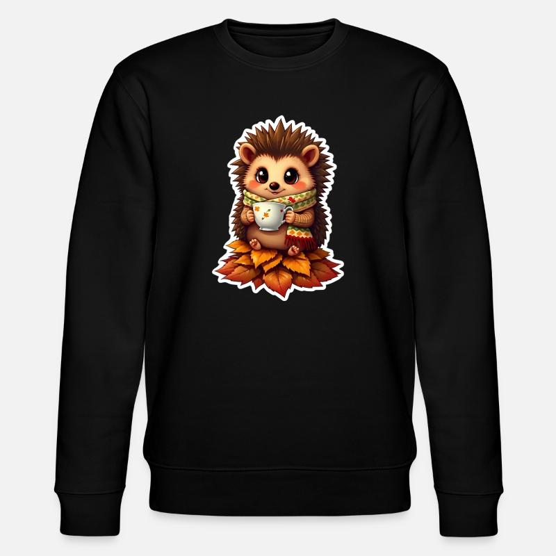 Hérisson douillet en automne - Sweat bio CHANGER Stanley/Stella Unisexe - noir