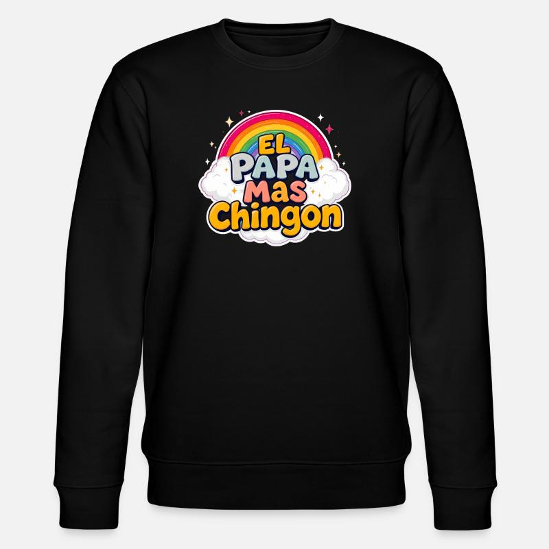 El Papa Mas Chingon - Stanley/Stella Unisex Bio-Sweatshirt CHANGER  - Schwarz