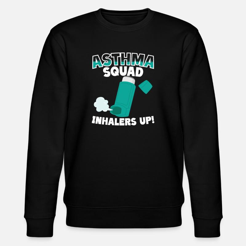Asthma Squad Inhalers Up Asthmatics - Stanley/Stella CHANGER Unisex Organic Sweatshirt - black