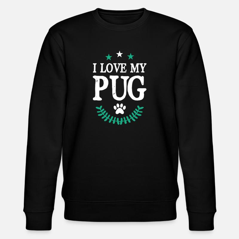 PUG Mops - Stanley/Stella Unisex Bio-Sweatshirt CHANGER  - Schwarz