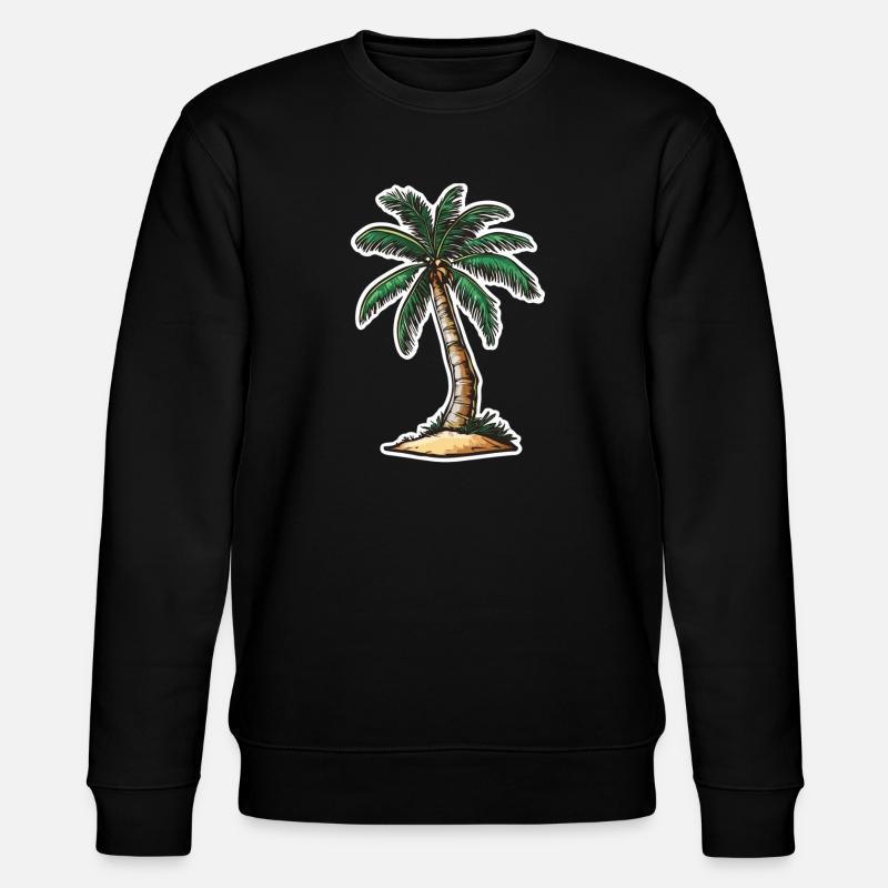 Palm tree - Stanley/Stella CHANGER Unisex Organic Sweatshirt - black