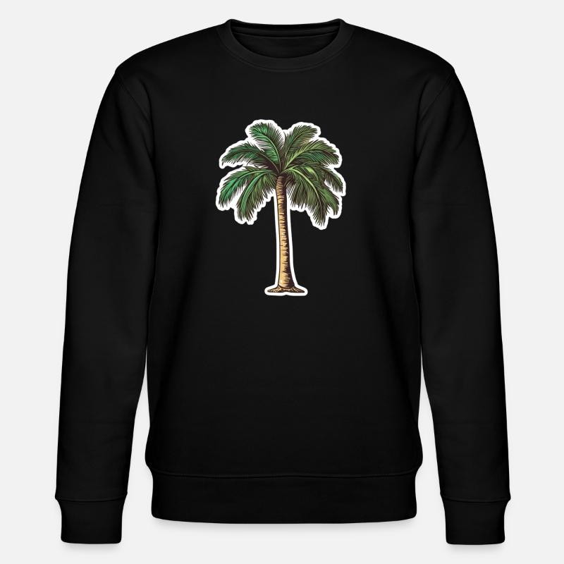 Palm tree - Stanley/Stella CHANGER Unisex Organic Sweatshirt - black