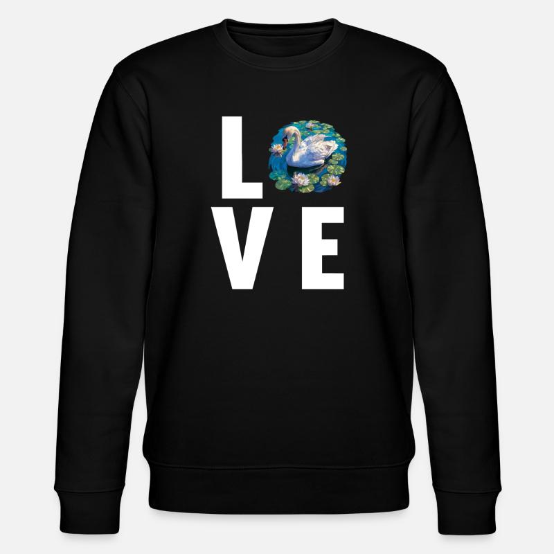 Swans Swan - Stanley/Stella CHANGER Unisex Organic Sweatshirt - black