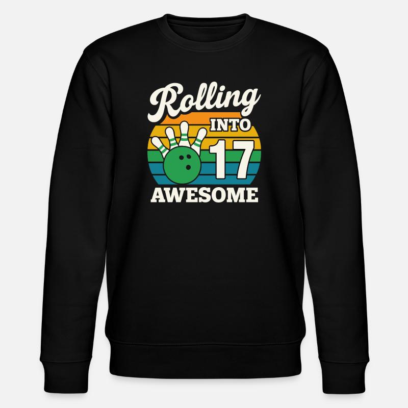 Retro Bowling 17e anniversaire Tee - Sweat bio CHANGER Stanley/Stella Unisexe - noir