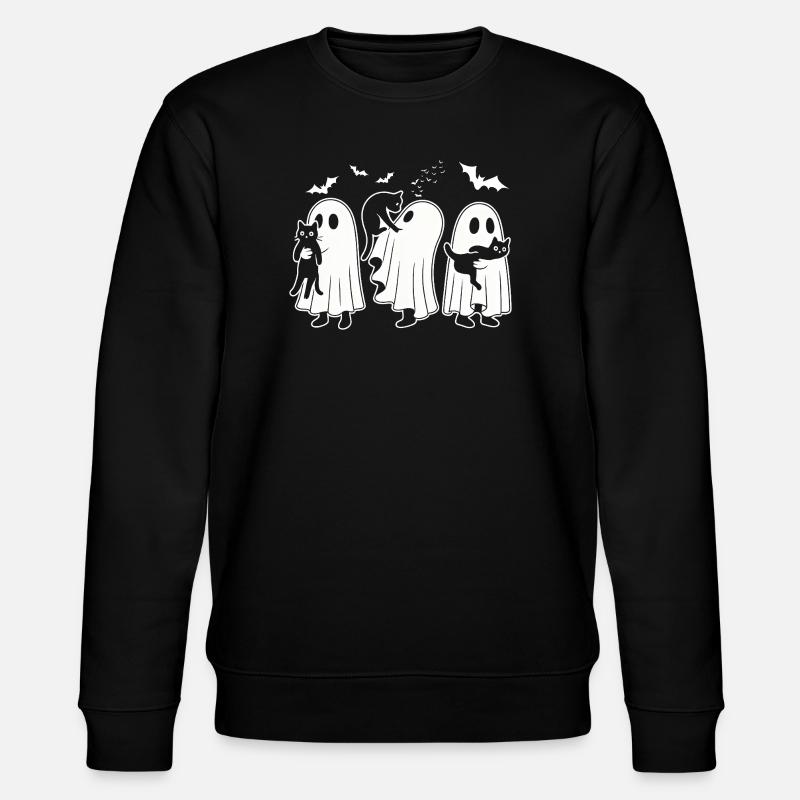 Halloween Cat Lovers  - Stanley/Stella Unisex Bio-Sweatshirt CHANGER  - Schwarz