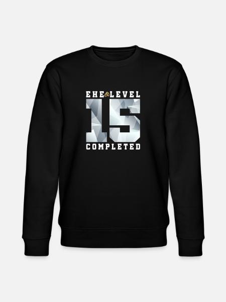 15th wedding anniversary - Stanley/Stella CHANGER Unisex Organic Sweatshirt - black