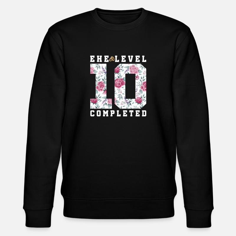 10 års bryllupsdag - Stanley/Stella økologisk unisex-sweatshirt CHANGER  - sort