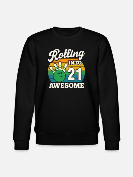 Bowling Snake Year 2021 T-Shirt Design - Stanley/Stella CHANGER Unisex Organic Sweatshirt - black