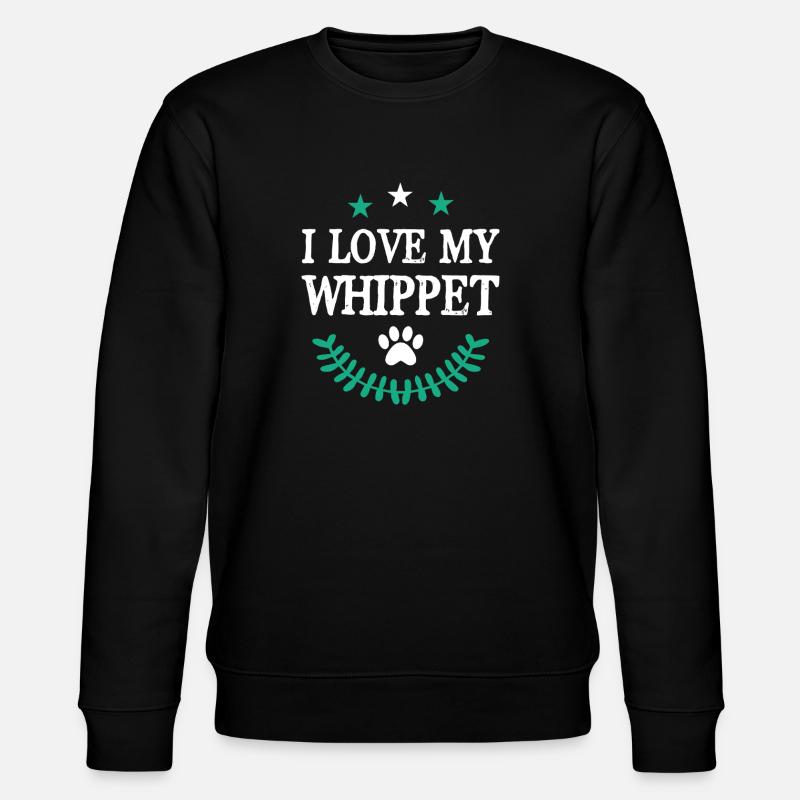 I Love my Whippet - Stanley/Stella Unisex Bio-Sweatshirt CHANGER  - Schwarz