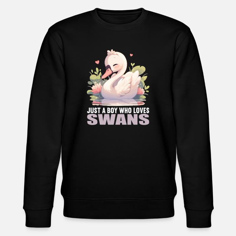 Schwäne Schwan - Stanley/Stella Unisex Bio-Sweatshirt CHANGER  - Schwarz
