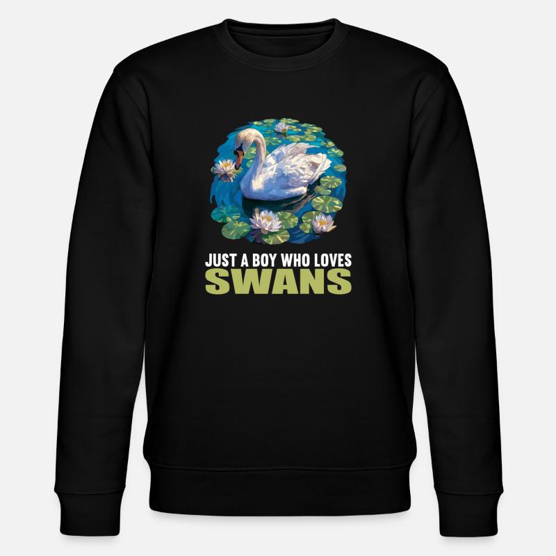 Schwäne Schwan - Stanley/Stella Unisex Bio-Sweatshirt CHANGER  - Schwarz