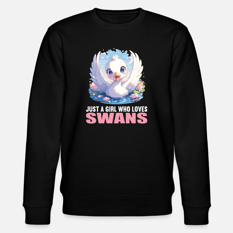 Schwäne Schwan - Stanley/Stella Unisex Bio-Sweatshirt CHANGER  - Schwarz