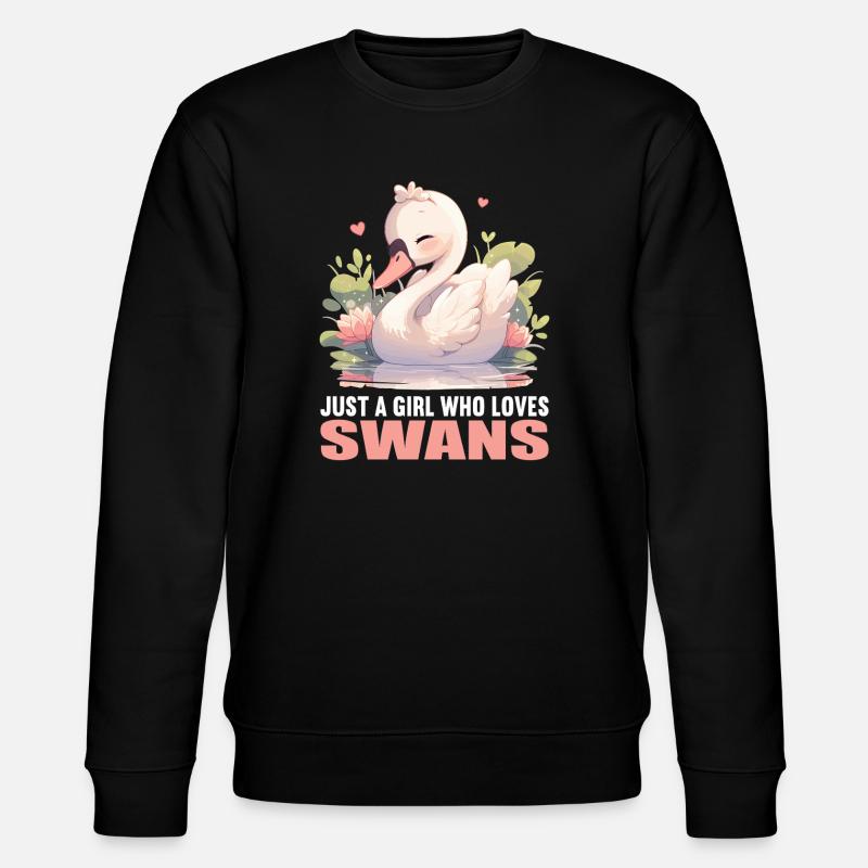 Schwäne Schwan - Stanley/Stella Unisex Bio-Sweatshirt CHANGER  - Schwarz