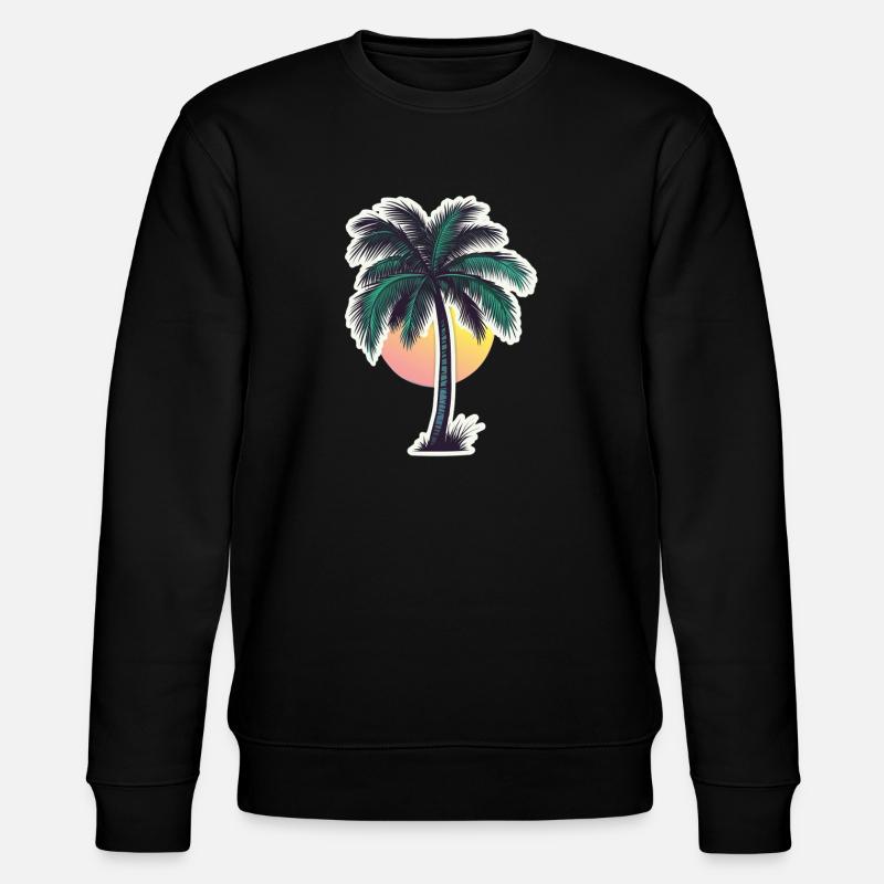Palm tree - Stanley/Stella CHANGER Unisex Organic Sweatshirt - black