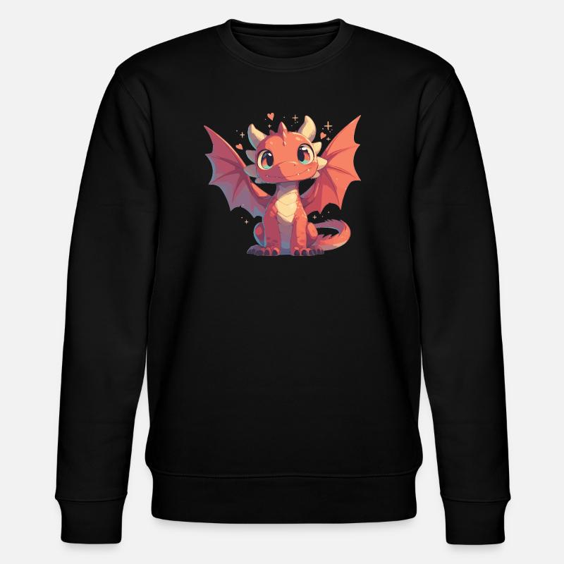 Drachen Drache - Stanley/Stella Unisex Bio-Sweatshirt CHANGER - Schwarz