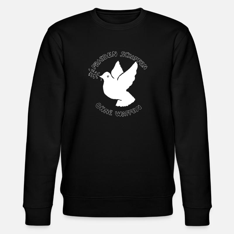 Frieden Schaffen: Friedenshoffnung auf Taube - Stanley/Stella Unisex Bio-Sweatshirt CHANGER  - Schwarz