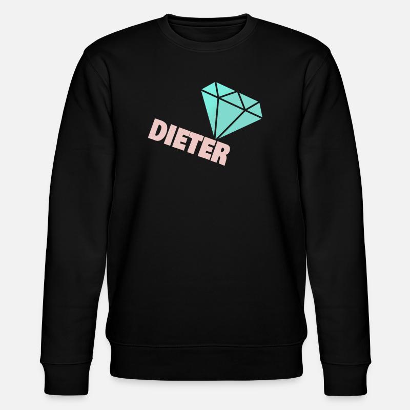 Funkelnder Diamant mit Dieter - Stanley/Stella Unisex Bio-Sweatshirt CHANGER  - Schwarz