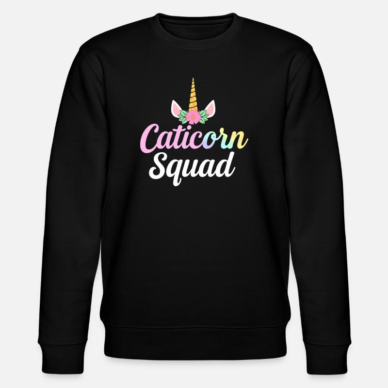 Caticorn Squad - Stanley/Stella CHANGER Unisex Organic Sweatshirt - black