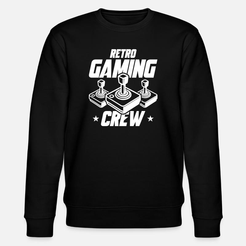Retro Gaming Crew Gamer - Stanley/Stella Unisex Bio-Sweatshirt CHANGER - Schwarz
