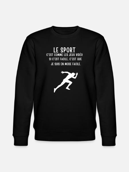 Sportzitat Low Ease - Stanley/Stella Unisex Bio-Sweatshirt CHANGER  - Schwarz