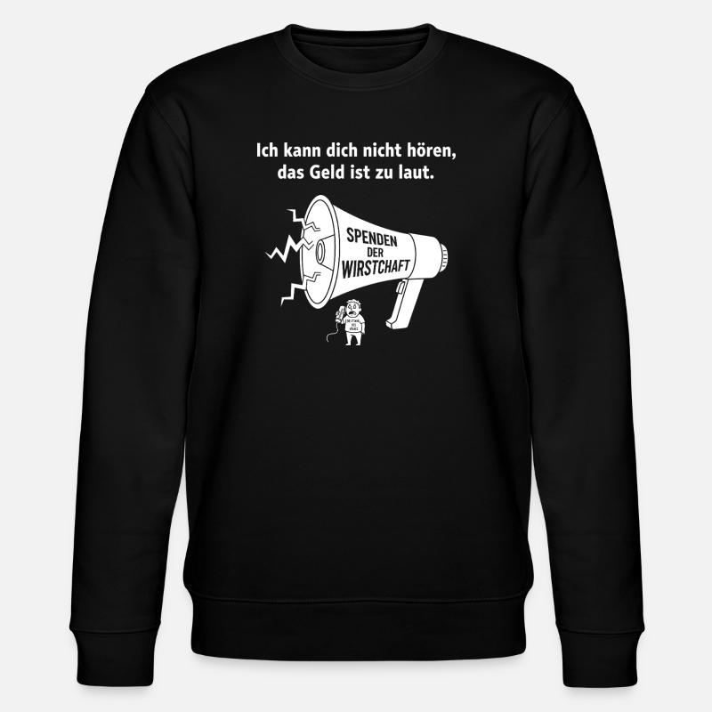 Mächtige Wirtschaftsdemo Illustration - Stanley/Stella Unisex Bio-Sweatshirt CHANGER  - Schwarz