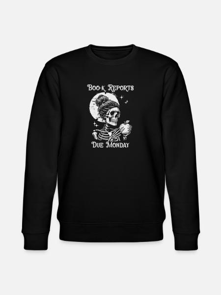 Funny Teacher Skeleton Halloween Classroom - Stanley/Stella CHANGER Unisex Organic Sweatshirt - black