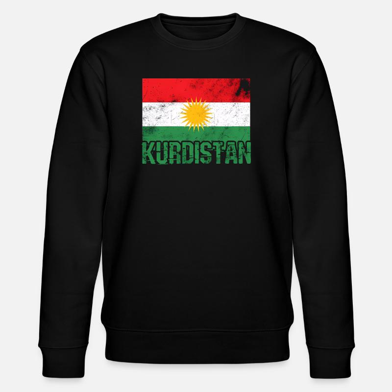 Kurdisches Friedenssymbol mit Kurdistan Kurden  - Stanley/Stella Unisex Bio-Sweatshirt CHANGER  - Schwarz