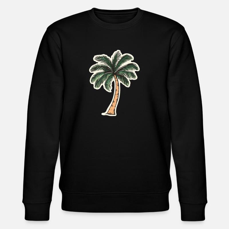 Palmier - Sweat bio CHANGER Stanley/Stella Unisexe - noir