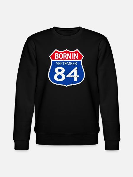 Born_in_September_84 - Stanley/Stella CHANGER Unisex Organic Sweatshirt - black
