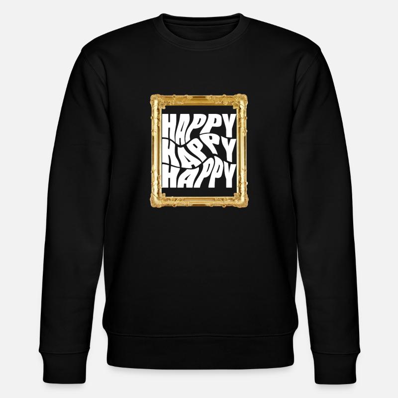 Lettrage rétro joyeux - Sweat bio CHANGER Stanley/Stella Unisexe - noir