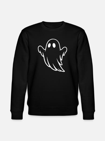 Whimsical Ghost Illustration for Halloween - Stanley/Stella CHANGER Unisex Organic Sweatshirt - black
