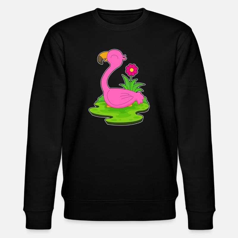 Fleur de flamant rose - Sweat bio CHANGER Stanley/Stella Unisexe - noir