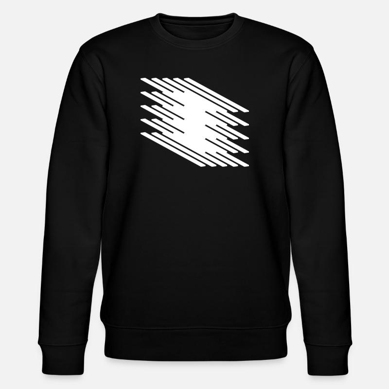 Abstract Dynamic Line Pattern - Stanley/Stella CHANGER Unisex Organic Sweatshirt - black