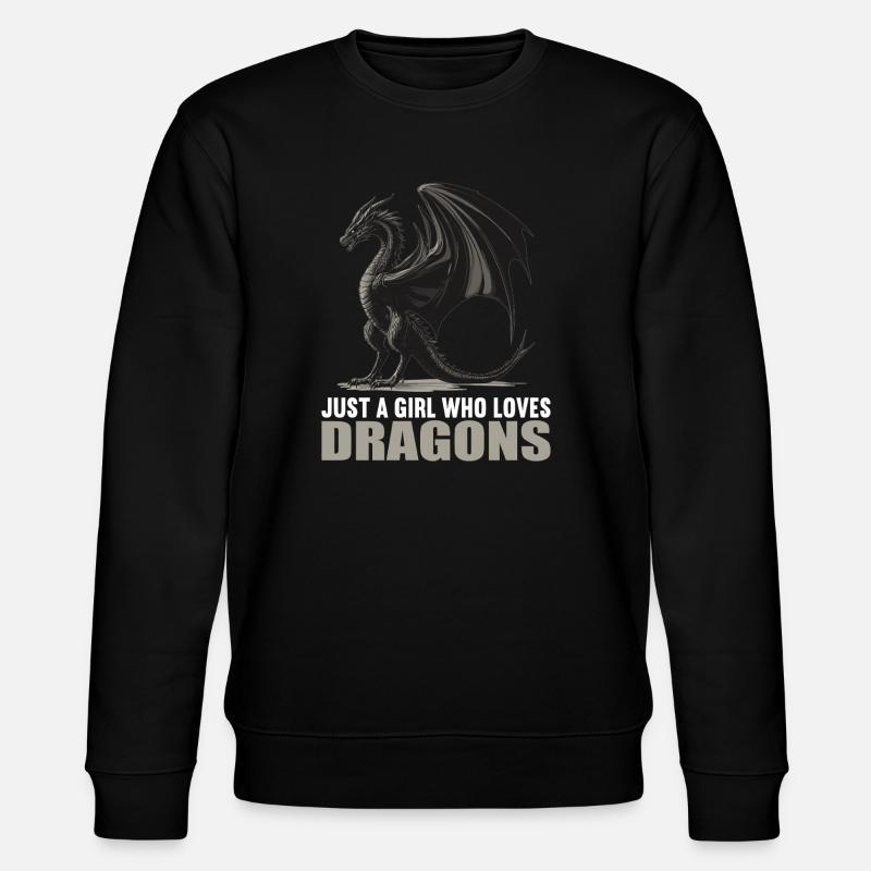 Drachen Drache - Stanley/Stella Unisex Bio-Sweatshirt CHANGER  - Schwarz