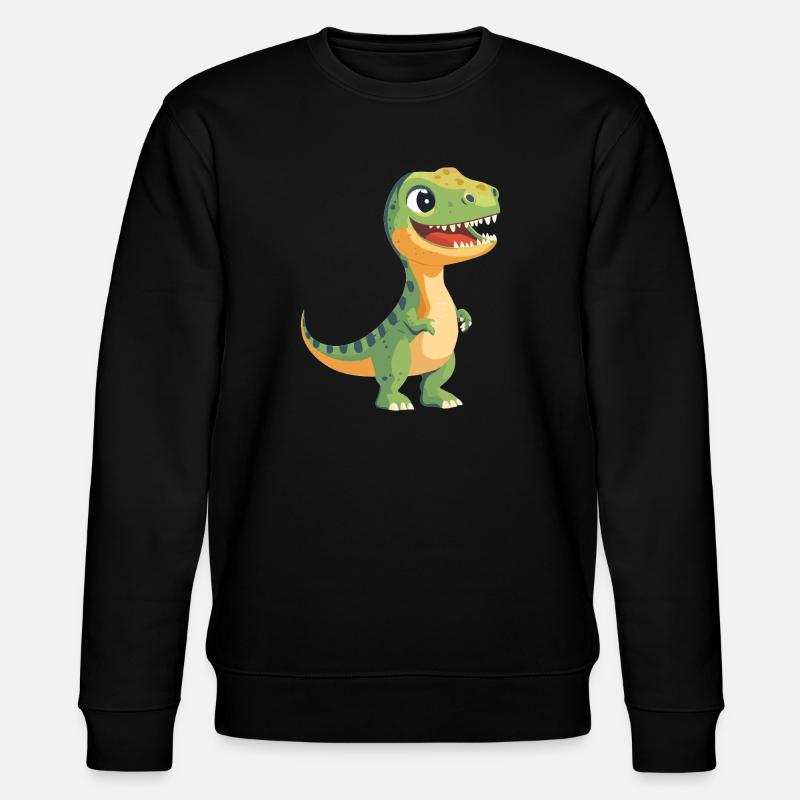 Dino Saurier Dinosaurier - Stanley/Stella Unisex Bio-Sweatshirt CHANGER  - Schwarz