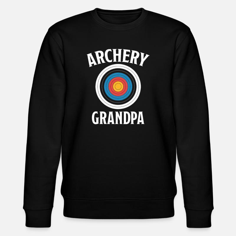 Bogenschießen Spruch Opa Bogenschießen Geschenk - Stanley/Stella Unisex Bio-Sweatshirt CHANGER  - Schwarz