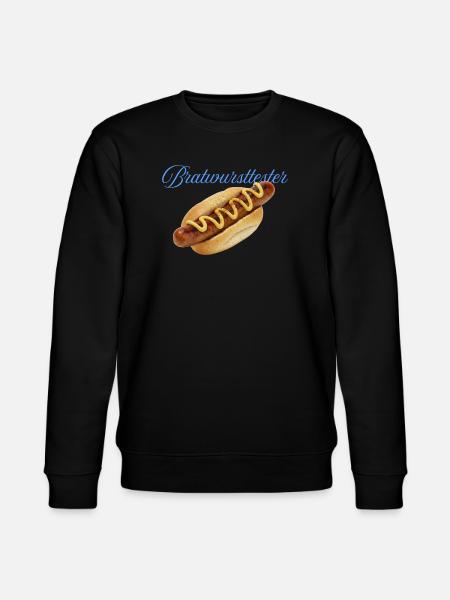 Deftiger Hotdog mit Senf - Stanley/Stella Unisex Bio-Sweatshirt CHANGER - Schwarz
