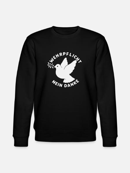 Friedenssymbol Taube mit Friedenszweig - Stanley/Stella Unisex Bio-Sweatshirt CHANGER  - Schwarz