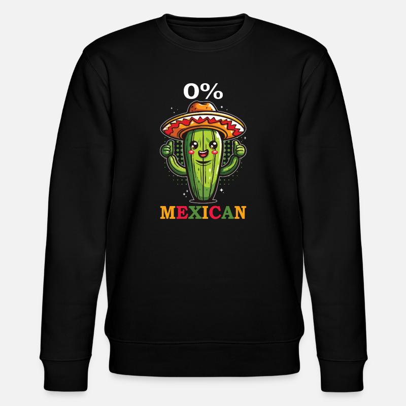 Cactus Sombrero 0% Mexicain - Sweat bio CHANGER Stanley/Stella Unisexe - noir
