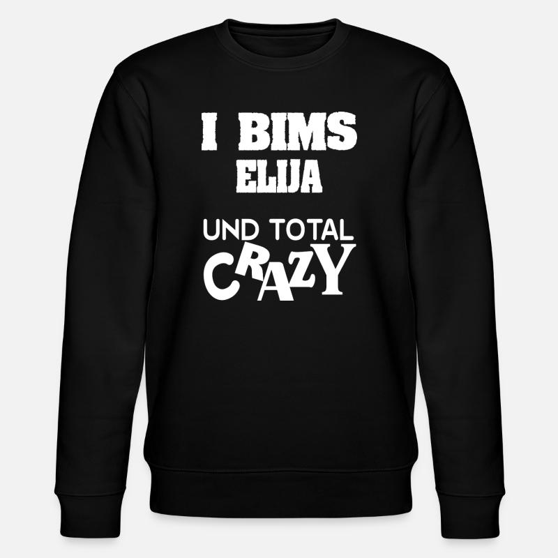 Geschenk für Elija - Stanley/Stella Unisex Bio-Sweatshirt CHANGER  - Schwarz