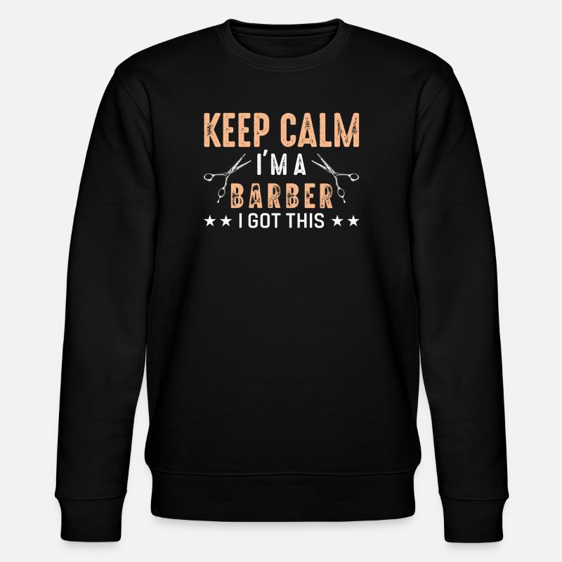 Barber keep calm - Stanley/Stella Unisex Bio-Sweatshirt CHANGER  - Schwarz